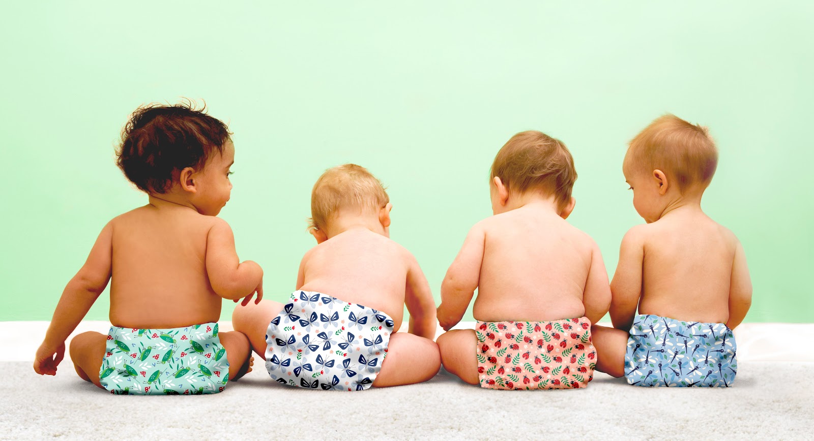 babies in eco-friendly diapers