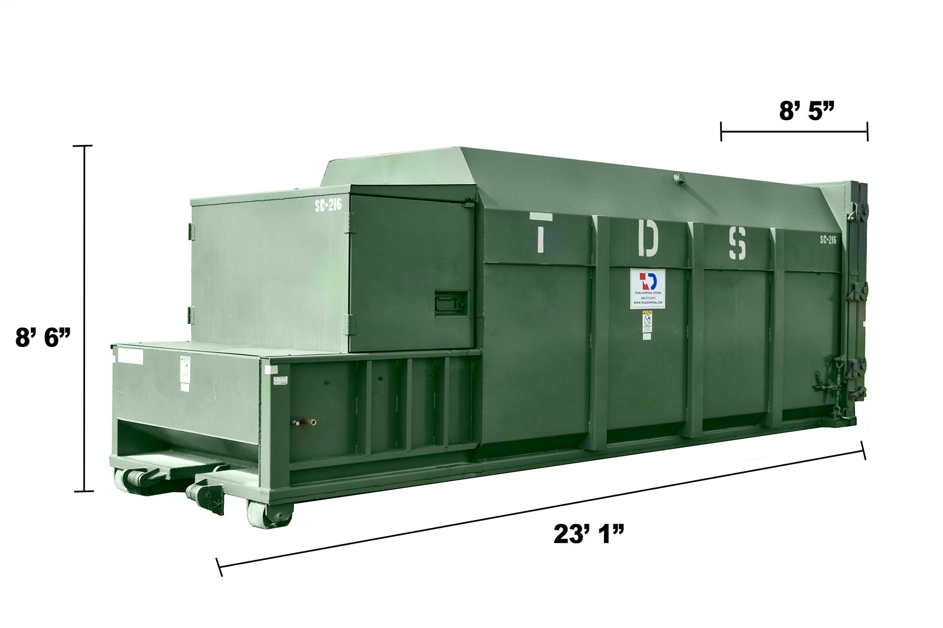 compactor with dimensions